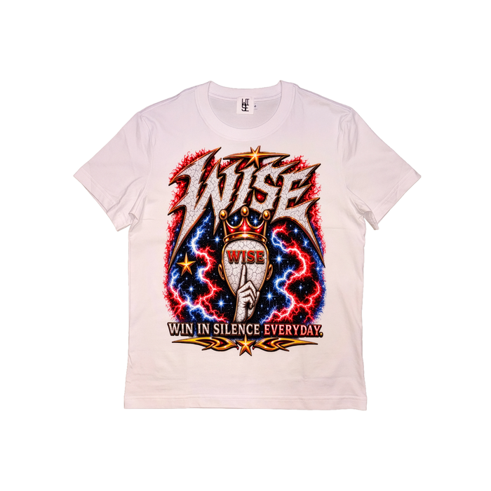 White WISE Logo Tee
