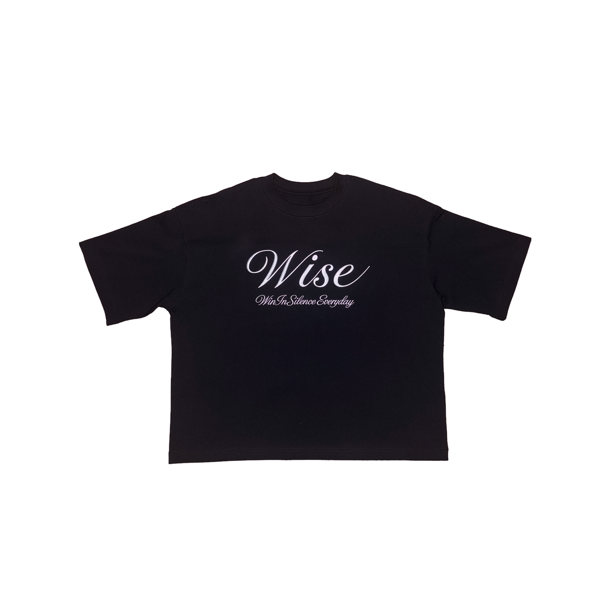 Black WISE Signature Crop Tee