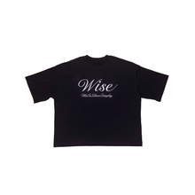 Black WISE Signature Crop Tee