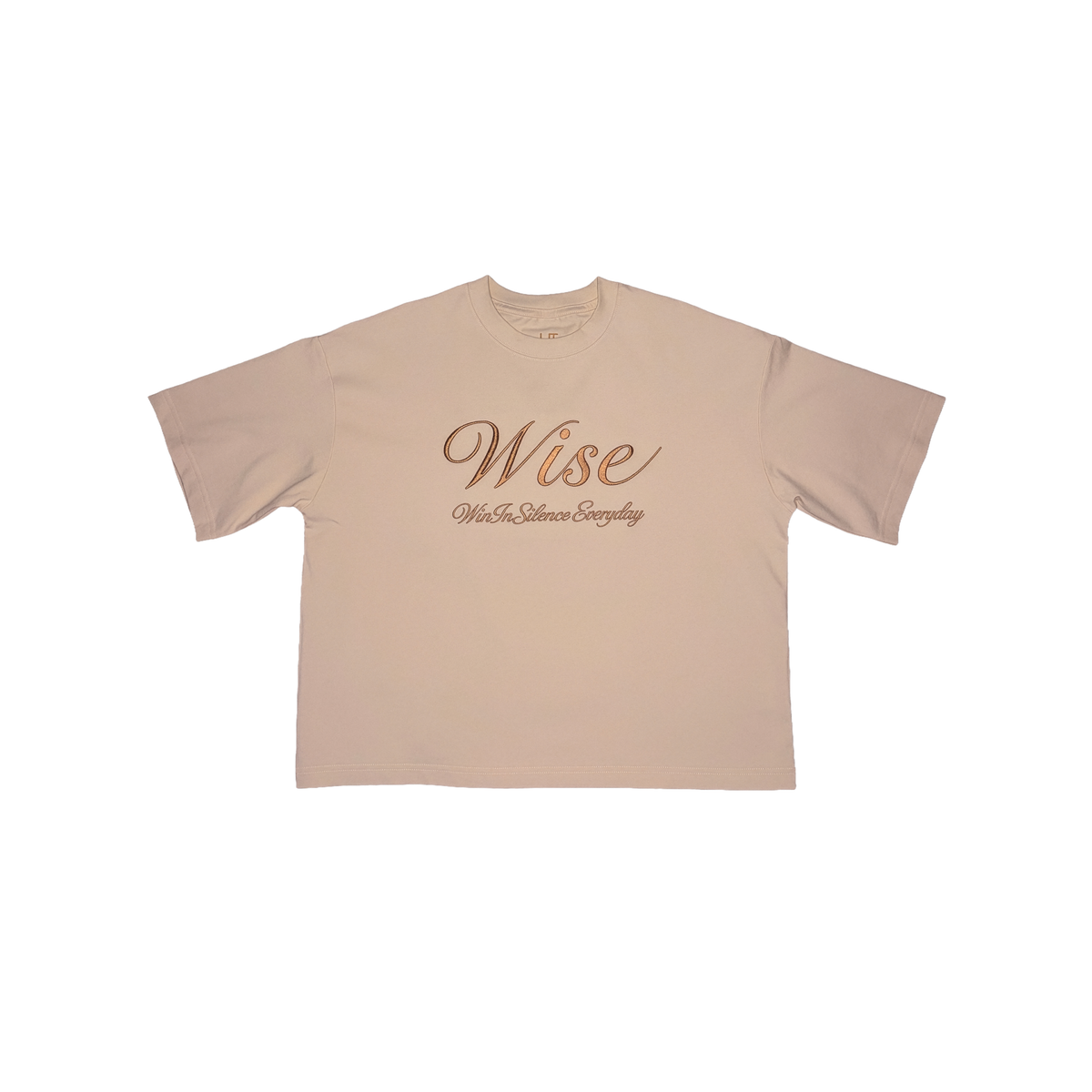 Cream WISE Signature Crop Tee