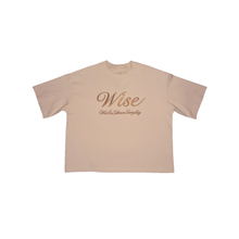 Cream WISE Signature Crop Tee