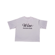 White WISE Signature Crop Tee