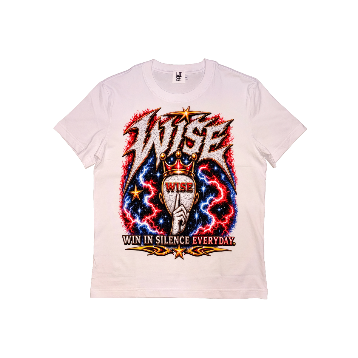 White WISE Logo Tee