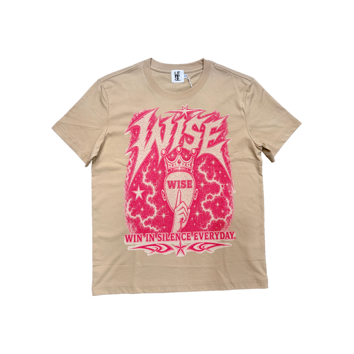 Beige WISE Logo Tee